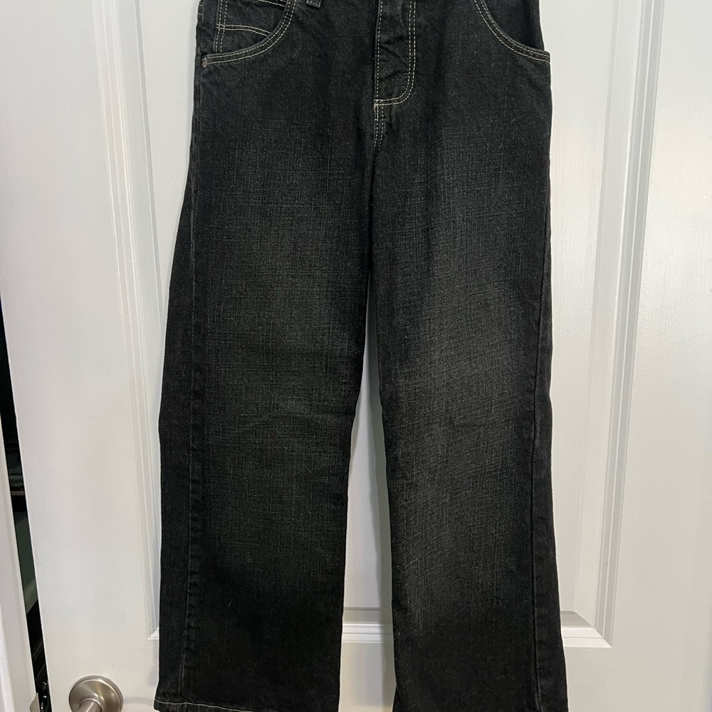 Wrangler black jeans, with pull tab waist, Sz 10R